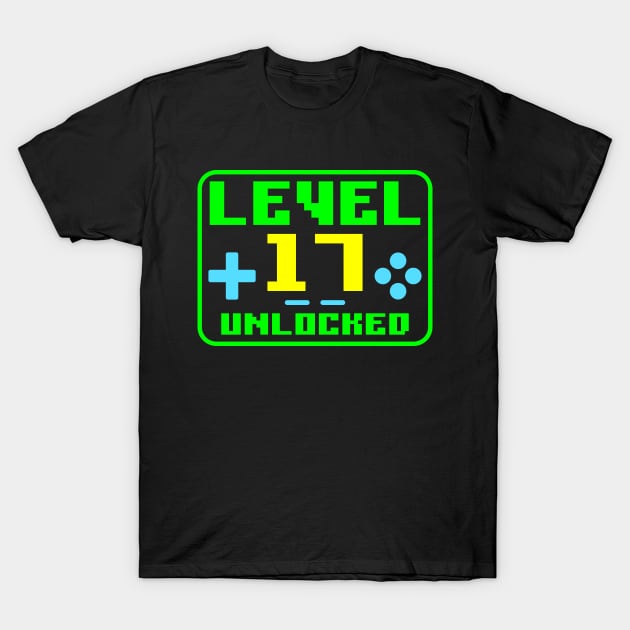 Level 17 Unlocked T-Shirt by colorsplash